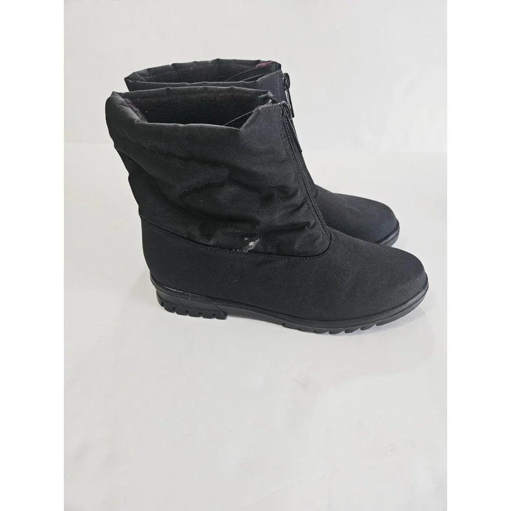 Womens 8W Toe Warmer T97806 Waterproof‎ Black Ankle Boots Made in Canada